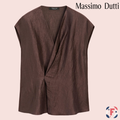 Kimono fluido cruzado marrón de Massimo Dutti