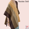 Capa fluida de rayas en mezcla de lino Massimo Dutti