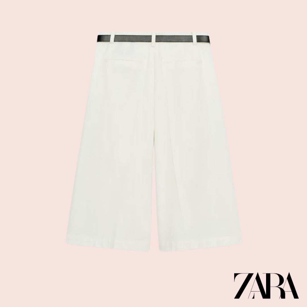 Pantalón Culotte Blanco Zara - vista trasera producto
