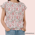 Polera floral con volantes Springfield vista frontal