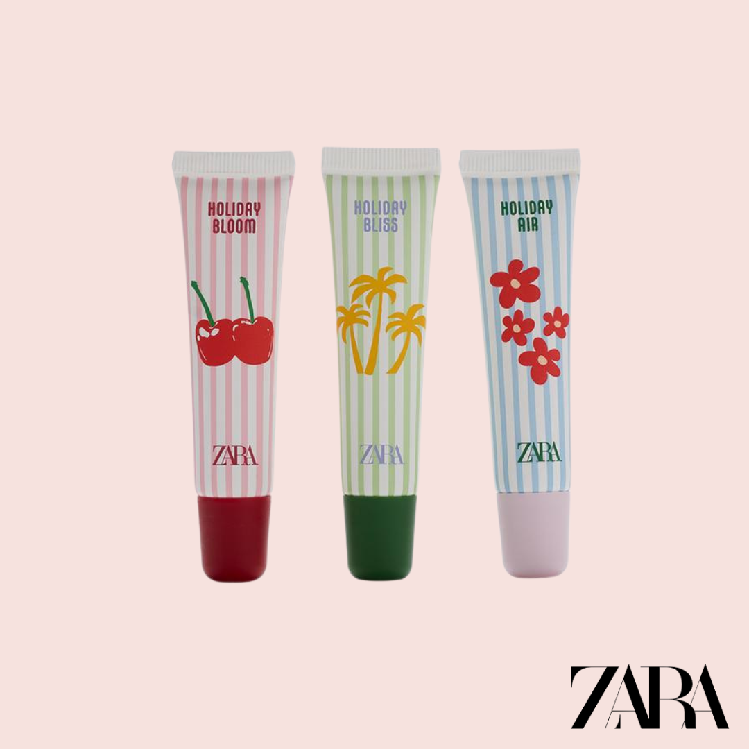 Holiday Bliss Lip Gloss Set Zara Beauty - 3 tubos