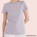 Polera rayas azul celeste Springfield vista frontal