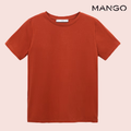 Polera básica terracota Mango vista frontal