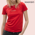 Polera Roja con Logo Bordado Mango