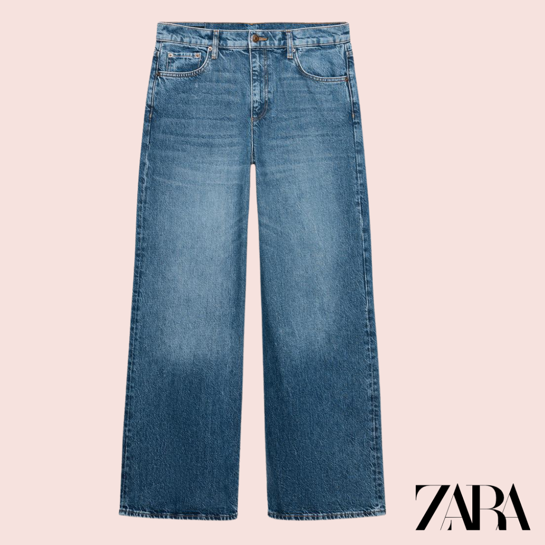 Jeans Wide Leg Azul - Zara