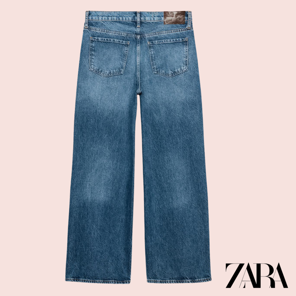 Jeans Wide Leg Azul - Zara