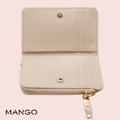 Billetera Crema con Textura MNG Mango