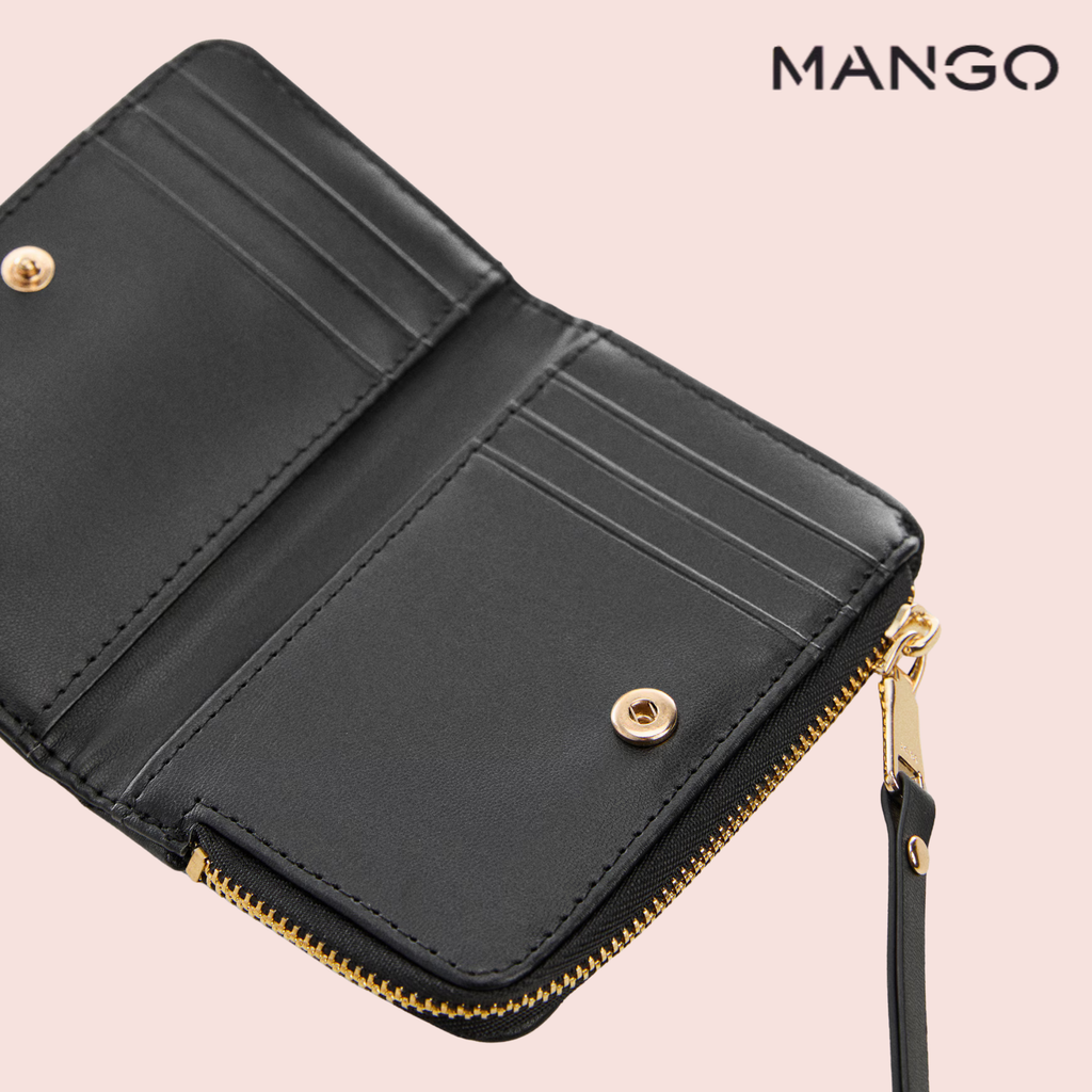 Billetera Negra MNG Mango