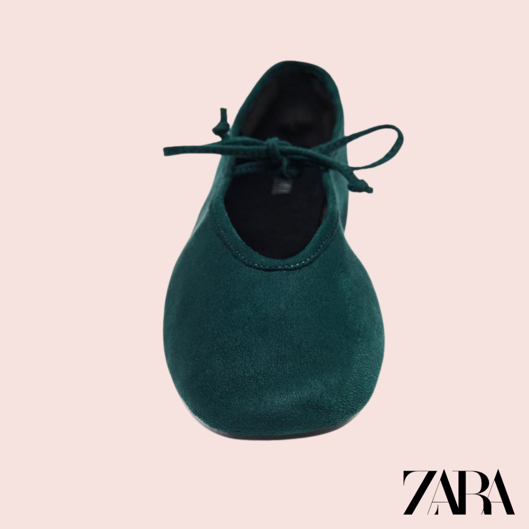 Bailarinas Ballet Verde Zara - vista superior